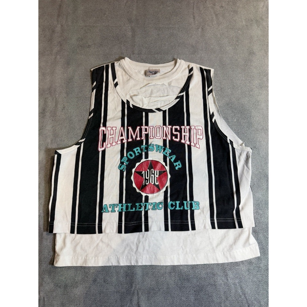 Vintage Huntington Ridge Men's M Black White Striped custom